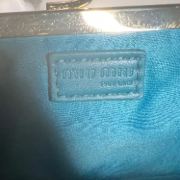 Miu Miu Turquoise Leather Clutch - Picture 3 of 3